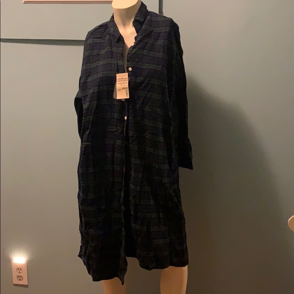 Long sleeve flannel dress